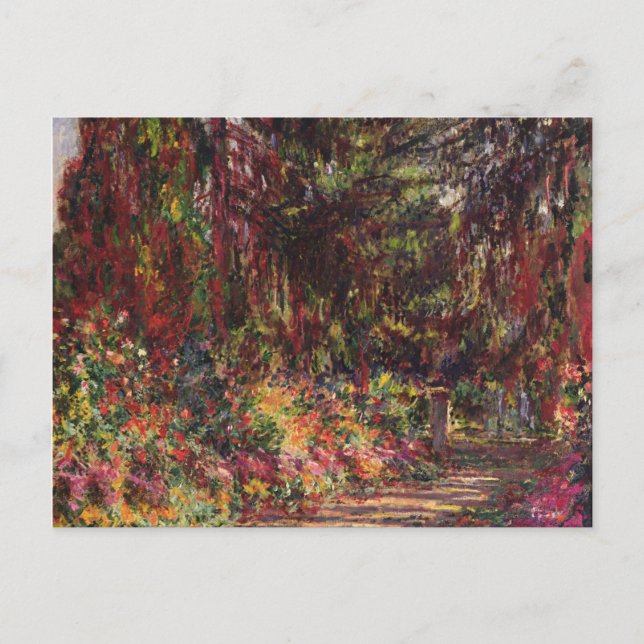 Claude Monet | The Garden Path at Giverny Postcard (Front)