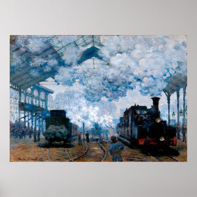 Claude Monet - The Gare Saint-Lazare  Poster (Front)
