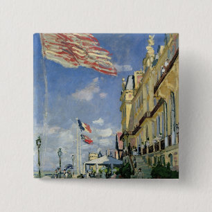 Claude Monet The Hotel des Roches Noires 15 Cm Square Badge