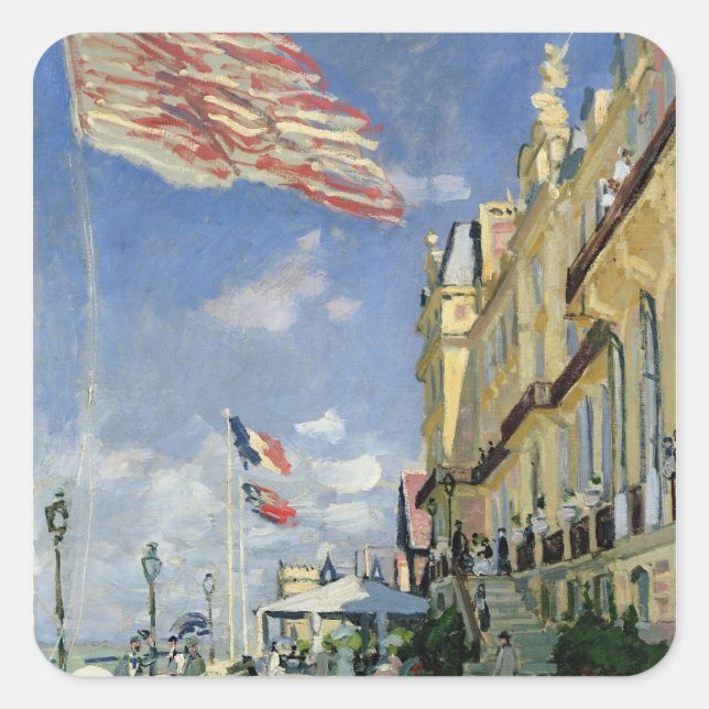 Claude Monet | The Hotel des Roches Noires Square Sticker (Front)