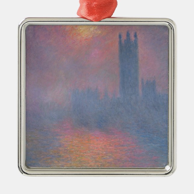 Claude Monet | The Houses of Parliament, London Metal Tree Decoration (Front)