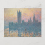 Claude Monet | The Houses of Parliament, Sunset Postcard<br><div class="desc">The Houses of Parliament,  Sunset,  1903 (oil on canvas)| by  Claude Monet | Art Location: National Gallery of Art Washington DC| French Artist | Image Collection Number: XOS744839</div>