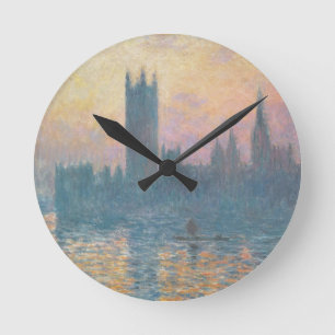Claude Monet The Houses of Parliament, Sunset Round Clock