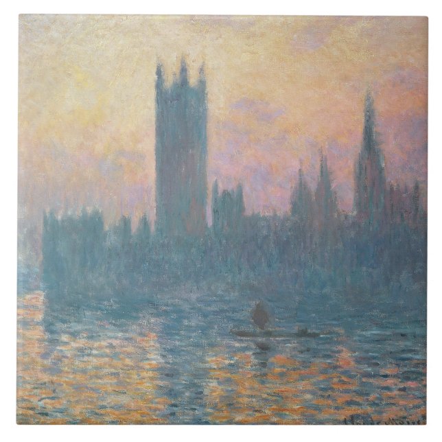 Claude Monet | The Houses of Parliament, Sunset Tile (Front)