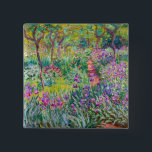 Claude Monet - The Iris Garden at Giverny 15 Cm Square Badge<br><div class="desc">The Iris Garden at Giverny / The Artist's Garden at Giverny - Claude Monet,  1899-1900</div>