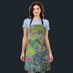 Claude Monet - The Iris Garden at Giverny Apron<br><div class="desc">The Iris Garden at Giverny / The Artist's Garden at Giverny - Claude Monet,  1899-1900</div>