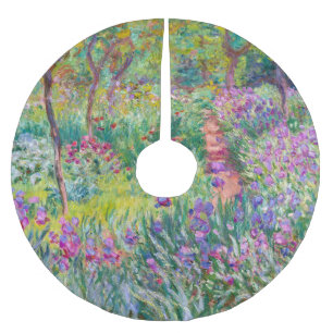 Claude Monet - The Iris Garden at Giverny Brushed Polyester Tree Skirt