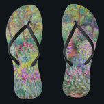 Claude Monet - The Iris Garden at Giverny Flip Flops<br><div class="desc">The Iris Garden at Giverny / The Artist's Garden at Giverny - Claude Monet,  1899-1900</div>