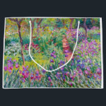Claude Monet - The Iris Garden at Giverny Large Gift Bag<br><div class="desc">The Iris Garden at Giverny / The Artist's Garden at Giverny - Claude Monet,  1899-1900</div>