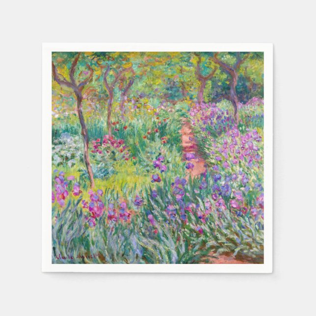 Claude Monet - The Iris Garden at Giverny Napkin (Front)