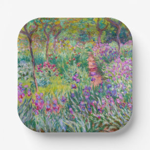 Claude Monet - The Iris Garden at Giverny Paper Plate