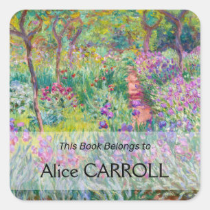 Claude Monet - The Iris Garden at Giverny Square Sticker