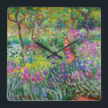 Claude Monet: The Iris Garden at Giverny Square Wall Clock<br><div class="desc">A colourful classic wall clock featuring the iris garden at Giverny,  painted by the French impressionist painter Claude Monet. 






com</div>