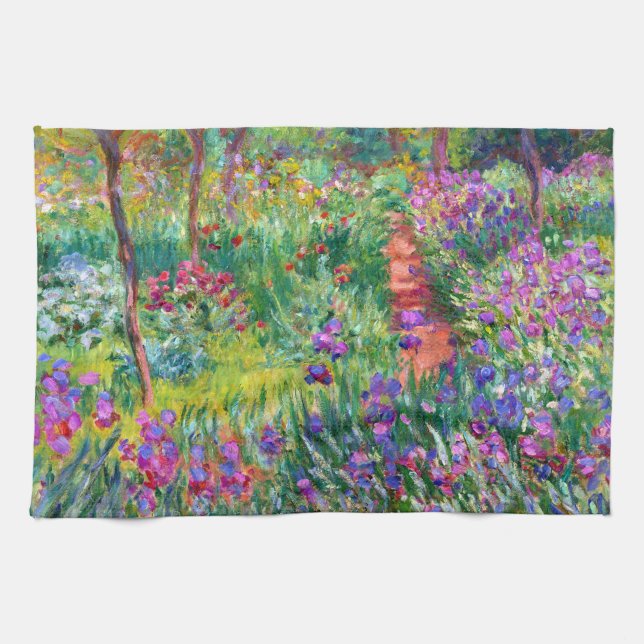 Claude Monet: The Iris Garden at Giverny Tea Towel (Horizontal)