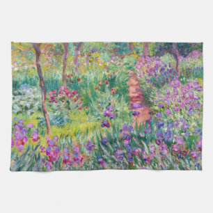 Claude Monet - The Iris Garden at Giverny Tea Towel