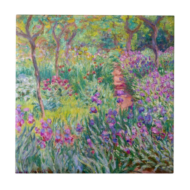 Claude Monet - The Iris Garden at Giverny Tile (Front)