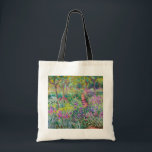 Claude Monet - The Iris Garden at Giverny Tote Bag<br><div class="desc">The Iris Garden at Giverny / The Artist's Garden at Giverny - Claude Monet,  1899-1900</div>