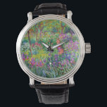 Claude Monet: The Iris Garden at Giverny Watch<br><div class="desc">A colourful classic watch featuring the iris garden at Giverny,  painted by the French impressionist painter Claude Monet.</div>