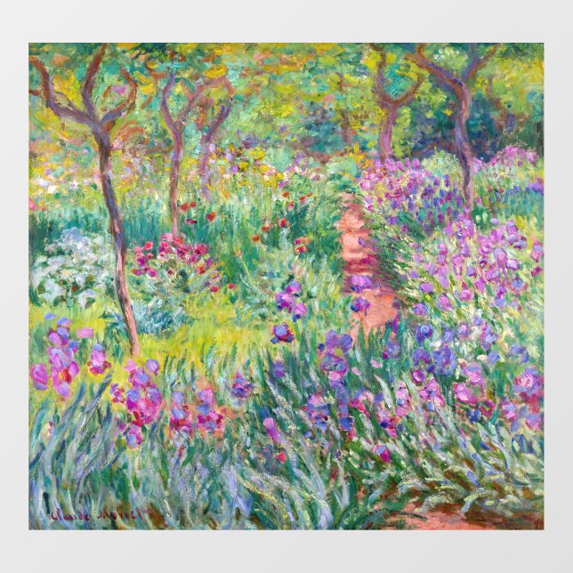 Claude Monet - The Iris Garden at Giverny Window Cling (Sheet)