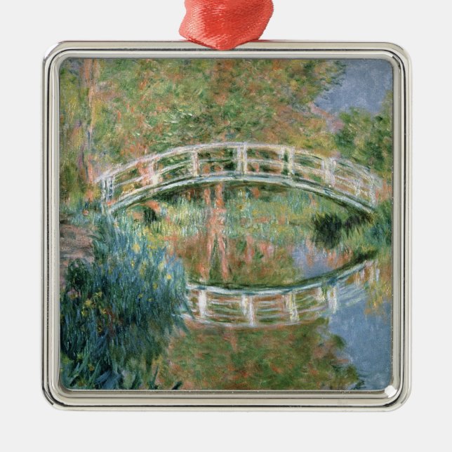 Claude Monet | The Japanese Bridge, Giverny Metal Tree Decoration (Front)