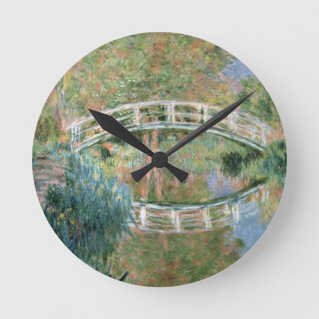 Claude Monet | The Japanese Bridge, Giverny Round Clock (Front)