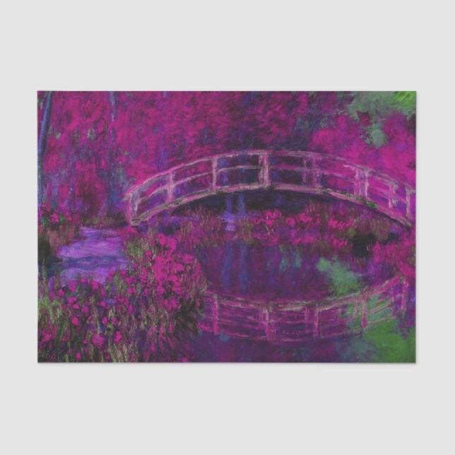 Claude Monet The Japanese Bridge purple Tissue Paper (Front)
