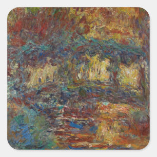 Claude Monet The Japanese Bridge Square Sticker