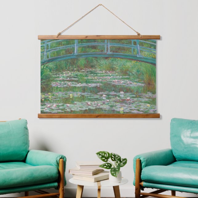 Claude Monet The Japanese Foot Bridge Old Art Hanging Tapestry (Living Room)