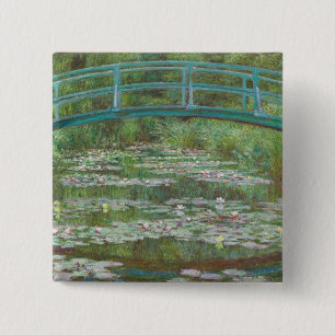 Claude Monet The Japanese Footbridge, 1899 15 Cm Square Badge