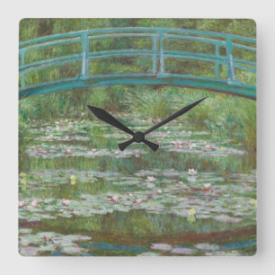 Claude Monet The Japanese Footbridge, 1899 Square Wall Clock