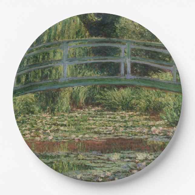 Claude Monet - The Japanese Footbridge Paper Plate (Front)