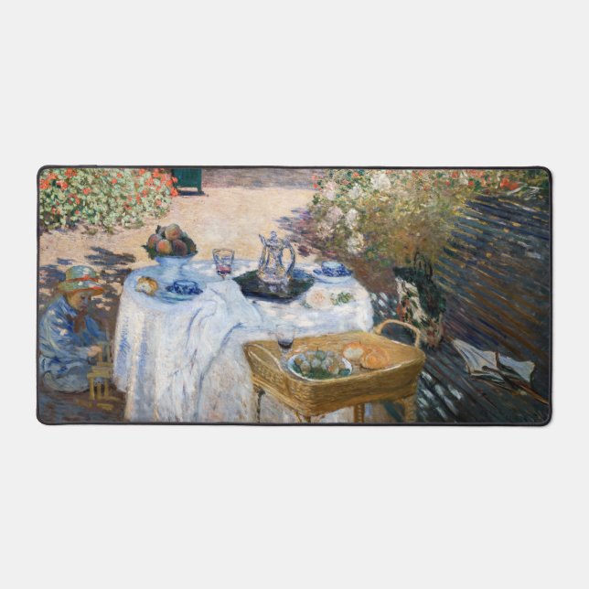 Claude Monet - The Luncheon, decorative panel Desk Mat (Front)