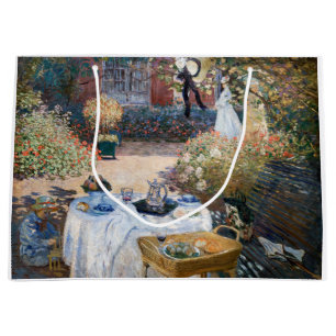 Claude Monet - The Luncheon, decorative panel Large Gift Bag
