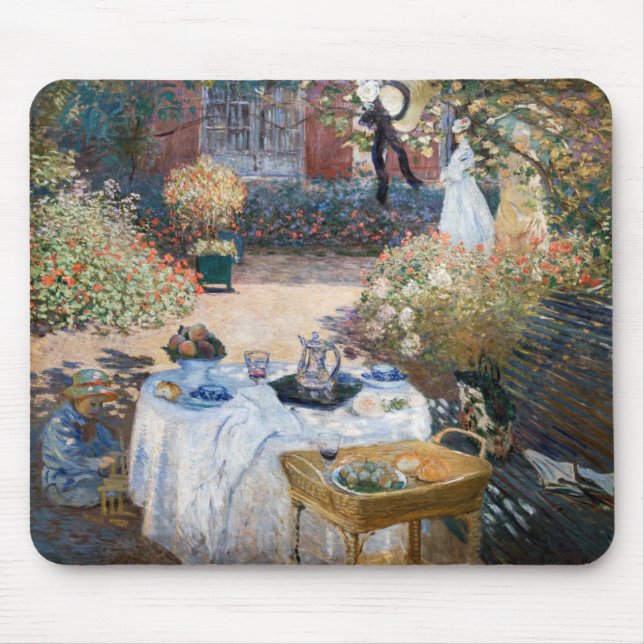 Claude Monet - The Luncheon, decorative panel Mouse Mat (Front)