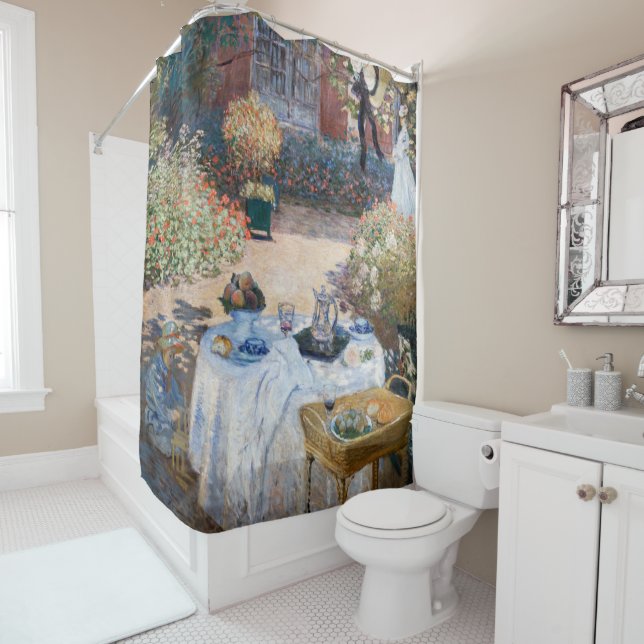 Claude Monet - The Luncheon, decorative panel Shower Curtain (In Situ)