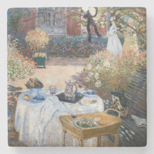 Claude Monet - The Luncheon, decorative panel Stone Coaster