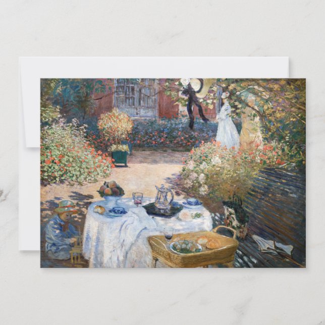 Claude Monet - The Luncheon, decorative panel Thank You Card (Front)