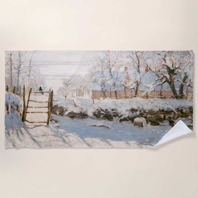 Claude Monet - The Magpie Beach Towel (Front)