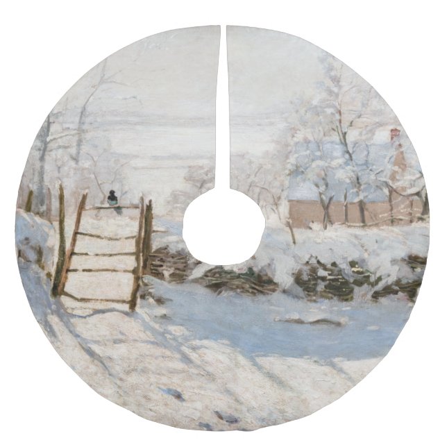 Claude Monet - The Magpie Brushed Polyester Tree Skirt (Front)