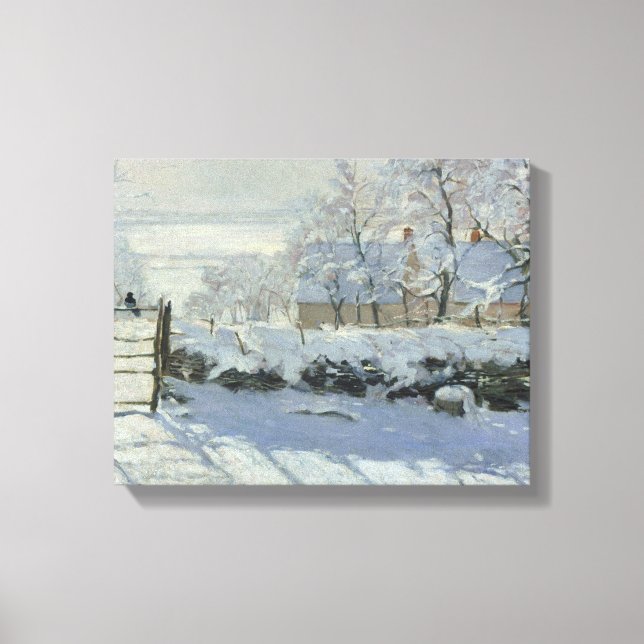 Claude Monet - The Magpie Canvas Print (Front)