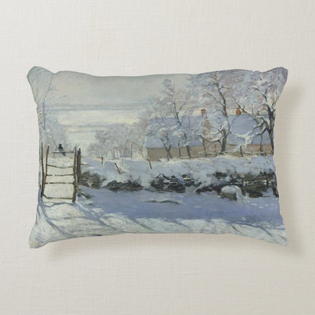 Claude Monet - The Magpie Decorative Cushion (Front)
