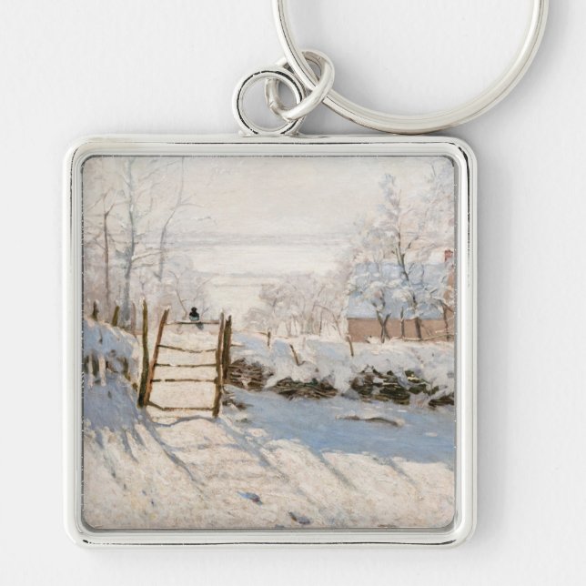 Claude Monet - The Magpie Key Ring (Front)