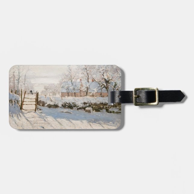 Claude Monet - The Magpie Luggage Tag (Front Horizontal)