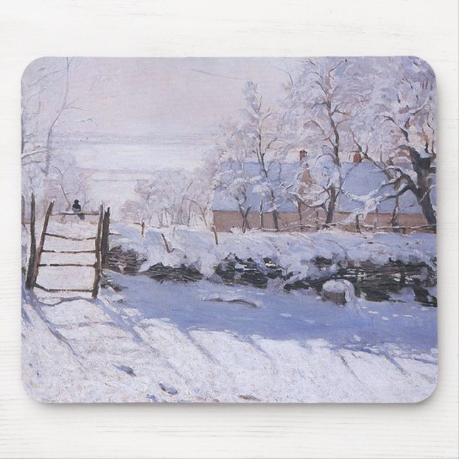 Claude Monet-The Magpie Mouse Mat (Front)