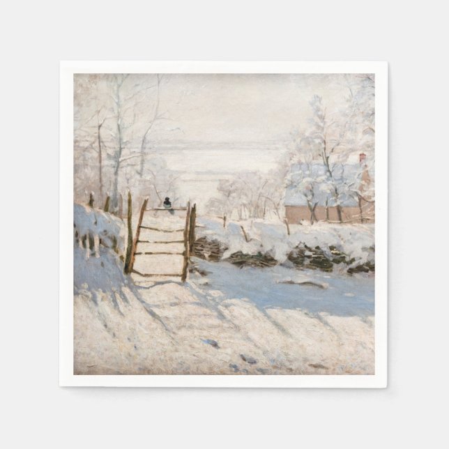 Claude Monet - The Magpie Napkin (Front)