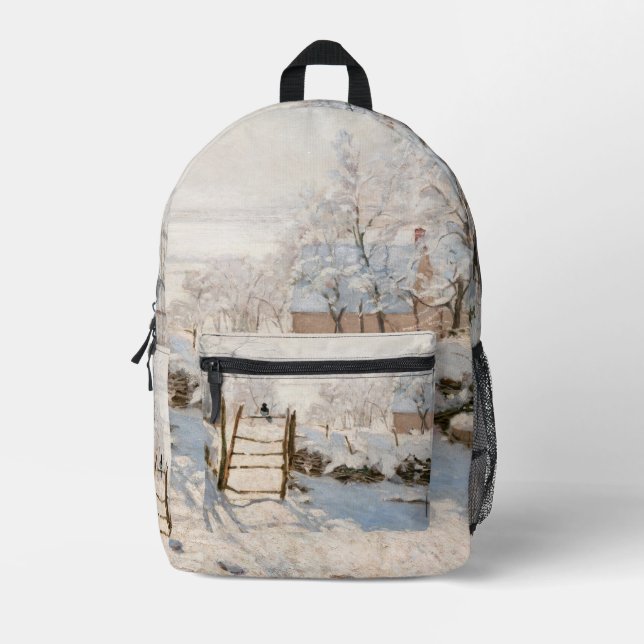 Claude Monet - The Magpie Printed Backpack (Front)
