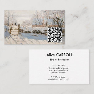 Claude Monet - The Magpie - QR Code Business Card