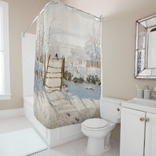 Claude Monet - The Magpie Shower Curtain