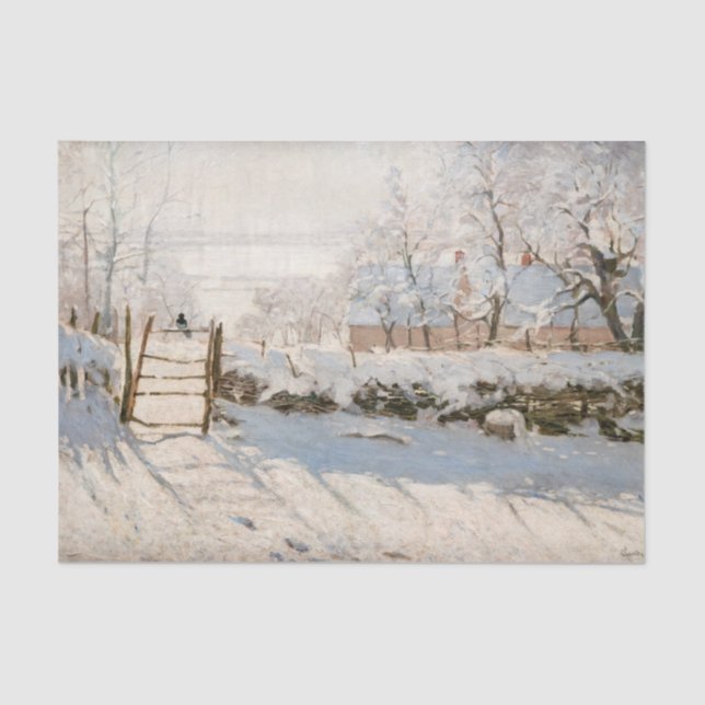 Claude Monet - The Magpie Tissue Paper (Front)