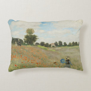 Claude Monet The Poppy Field near Argenteuil Art Decorative Cushion